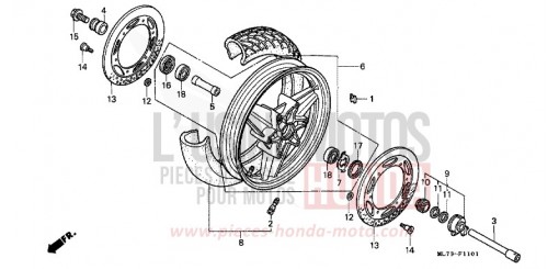 ROUE AVANT (2) VFR750FK de 1989